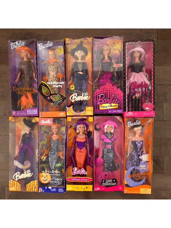 Other - New Barbie Halloween Doll Lot Enchanted Glow Fashion Spell Pink Witch NRFB